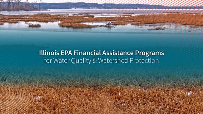 Illinois EPA logo on blue lake